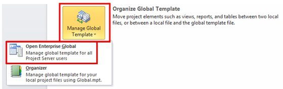 Ask the Experts: Configuring the Project Server 2010 Enterprise Global Template