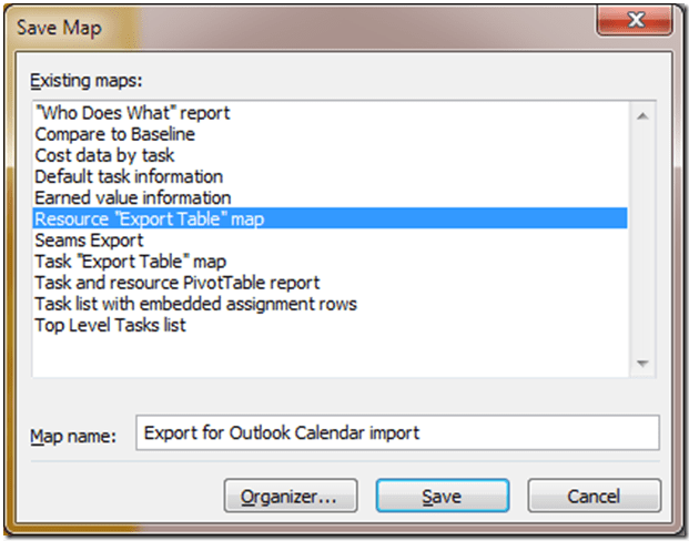 Exporting Tasks from Project into Your Outlook Calendar