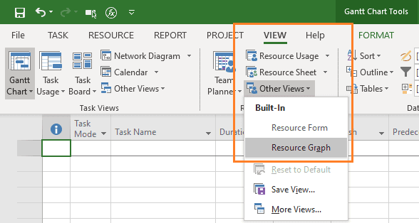 resource assignments in ms project